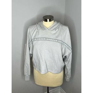 UNDER ARMOUR Gray cropped hoodie